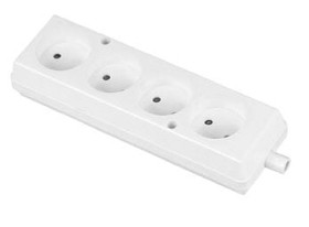 GN-460 gniazdo elektryczne przedłużacza bez uziemienia 4 pola
