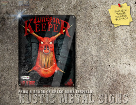 Rustic PC DOS Game Dungeopn Keeper Box Artwork Metal Sign [648]