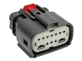 Obudowa złącza 12-pinowe Molex 2-rzędowe Żeński MX150 Montaż na kablu Połączenie zagniatane Hybrydowa mata szczelna