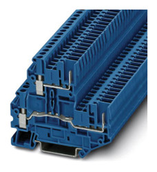 Dwurzędowa złączka szynowa Phoenix Contact poziomy: PodwójnyŚruba UTTB 2.5/2P BU 24A 500 V