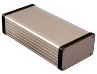 GAL1455K1601 Obudowa z aluminium wymiary: 160x78x43mm - dekle aluminiowe, jasne