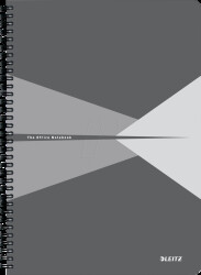 46471085 A4 spiral notebook, grid, 90 sheets, grey