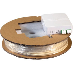 FO in-house connection box, pre-assembled, G657.A2 singlemode, 2 x LC/APC duplex, (W x H x D) 100 x 80 x 22 mm, white, 53670.70