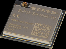 ESP32-S3-MINI-1U-N8 WiFi-Modul 802.11 2,4GHz, 150Mb/s