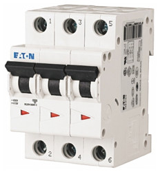 Wyłącznik nadprądowy MCB, Typ C, 3-biegunowy, 40A, 230 → 400V, na szynę DIN, Eaton