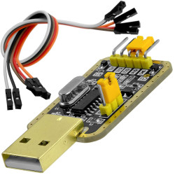 UART-TTL USB adapter for 3.3V and 5V with CH340G converter and jumper cable compatible with Arduino