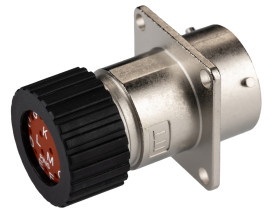 Złącze wielostykowe przemysłowe 12-pinowe, panelowe Gniazdo ITT Cannon