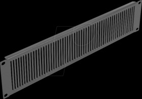 66671 19" Network Cabinet Panel with ventilation slots vertical 2U bla