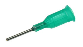 Igła dozownicza do fluxu, kleju 1,27mm 18G zielona