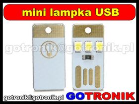 Mini lampka LED USB biała