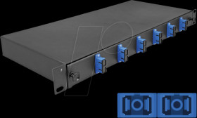 67000 19" FO splice box, 6x SC duplex OS2, 1RU