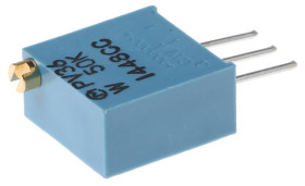 Potencjometr dostrojczy 50kΩ THT 0.5W 25 -zwoje Regulacja górna 2 mm