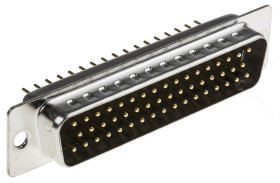 Złącze D-Sub 50-pinowe Męski Proste Przewlekany raster 2.77mm Złoto