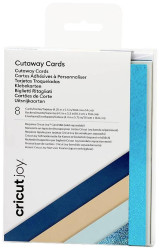 Cricut Joy™ Cutaway Cards Zestaw kart beżowy, turkusowy (błyszczący), granatowy, jasnoniebieski