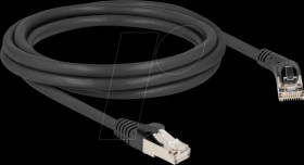 80490 RJ45 Network Cable Cat.6A S/FTP plug 45° right angled to plug st