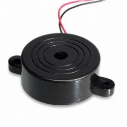 Przetwornik piezoelektryczny z generatorem, zas. 12Vdc; sygnał ciągły, wymiar 23x12mm