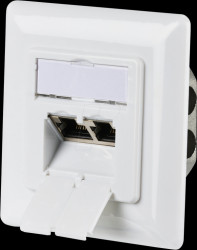 EC020400002 Cat.6a network socket, 2-way, flush-mounted, RJ45, LSA