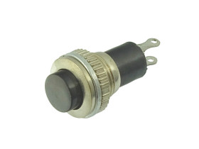 Przełącznik przyciskany DS-316 czarny OFF-(ON)