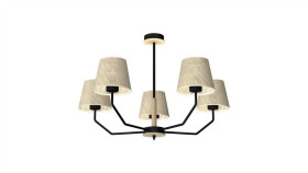 Lampa Wisząca Etna Black 5Xe27 Mlp7277 Milagro