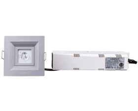 Oprawa awaryjna 3W 1h IP20 IIkl. LOVATO szara jednozadaniowa autotest LVPO/3W/B/1/SE/AT/GR