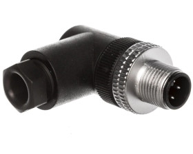 Złącze męskie M12 kątowe 4-pinowe dławica Pg7 metal XZCC12MCM40B