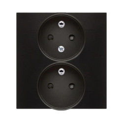 Simon 54 Gniazdo podwójne z/u z funkcją niezmienności faz 16A 250V antracyt DGZ2T/48