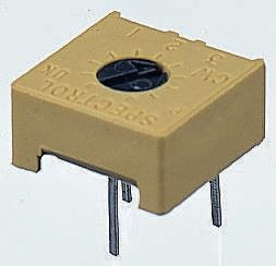 Potencjometr dostrojczy 10kΩ THT 0.5W Regulacja górna