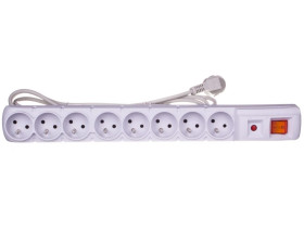 Przedłużacz przeciwprzepięciowy 8-gniazd z/u ACAR S8 3m szary