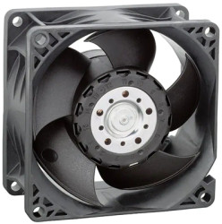 DC axial fan, 24 V, 80 x 80 x 38 mm, 190 m³/h, 66 dB, ball bearing, ebm-papst 8214 J/2H3