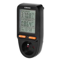 Watomierz kalkulator energii z wyświetlaczem LCD czarny OR-WAT-435/B