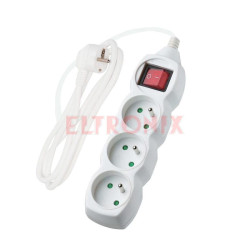 PRZEDŁUŻACZ SIECIOWY PP13 5M 3 GNIAZDA Z WYŁĄCZNIKIEM