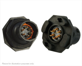 Złącze wielostykowe przemysłowe 6-pinowe, panelowe Wtyczka Souriau Sunbank by Eaton