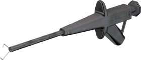 Clamp test probe, black, max. 2.5 mm, L 155 mm, CAT II, socket 4 mm, 24.0224-21