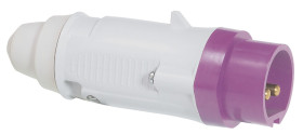 Złącze przemysłowe - zasilające 16A Wtyczka 20 → 25 V. 2P Męski Legrand Fioletowy Montaż na kablu IP44