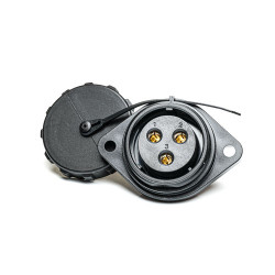 Złącze wielostykowe przemysłowe 3-pinowe Montaż na kołnierzu Gniazdo RS PRO