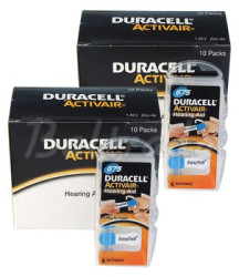 120 x baterie do aparatów słuchowych Duracell ActivAir 675