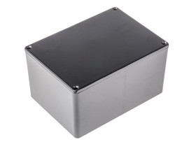 Obudowa Aluminium odlewane szerokość zew. 101,5 mm długość zew. 139,1 mm wys. zew. 76,7 mm RS PRO Czarny