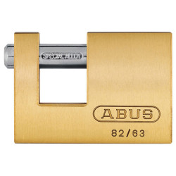 ABUS 11571 82/63mm Monoblock Brass Shutter Lock Keyed Alike 8501