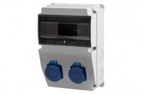 Rozdzielnica LAGO 10M - gniazda 2x230V IP65 /10 modułów/