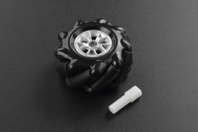 Black Mecanum Wheel with Motor Shaft Coupling (60mm) - Left [Discontinued]