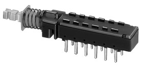 Przycisk miniaturowy Zatrzaskowy DPDT, montaż PCB KNITTER-SWITCH