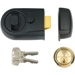 Yale Locks Y3 Nightlatch Modern 60mm Backset Black Finish Visi
