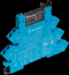 38.61.7.024.0050 Coupling relay, narrow, 250 V, 24 V with spring terminals
