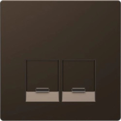 Merten Płytka centralna gniazda.2xRJ45 D-Life mocca met MTN4572-6052