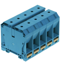Through terminal block, screw connection, 16-120 mm², 2 pole, 269 A, 8 kV, blue, 1820560000