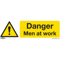 Worksafe SS46V1 Warning Safety Sign - Danger Men At Work - Self-Adhesive Vinyl