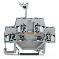 WAGO 280-941/281-490 5mm Double Deck 2 Diode 250V Trm. Block Grey AWG 28-14