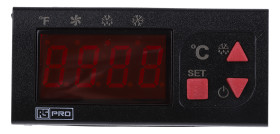 Regulator temperatury wł./wył. RS PRO Uz: 230 V AC wyjście Przekaźnik 3-wyjściowy wejście NTC 77 x 35mm
