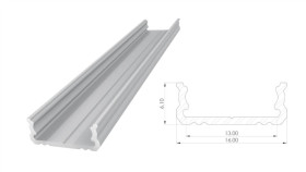 Profil Alu Nawierzchniowy 6,1Mm, Surowe Aluminium, Dł. 3000Mm, Max. Szer....