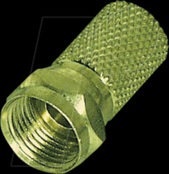 FF0/7GL Twist-on F-plug, for 7.0-mm diameter antenna cables